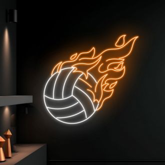 Volleyball in flames